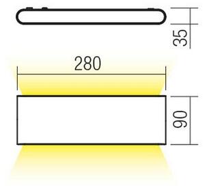Redo 90453 - LED външно стенно осветително тяло KLIPPE LED/24W/230V 3000K IP54 кафяво