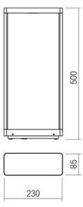 Redo 90581 - Външна LED лампа WAKE LED/8W/230V 3000K 50 cm IP65 антрацит