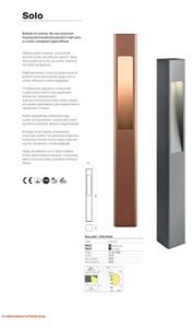 Redo 90672 - Външна лампа SOLO 1xGU10/35W/230V, 70 см, IP65, антрацит
