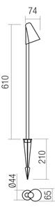 Redo 90705 - Външна LED лампа NIVALIS LED/6,8W/230V 3000K 82 cm IP65 антрацит