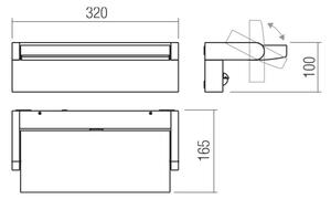 Redo 90715 - LED външно стенно осветително тяло FLIP LED/40W/230V IP54 антрацит