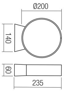 Redo 91063 - LED външно стенно осветително тяло ONIRO LED/8W/230V IP65 кафяво