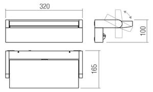 Redo 90716 - LED външно стенно осветително тяло FLIP LED/40W/230V IP54 кафяво