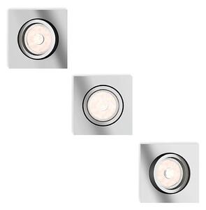 Philips - комплект 3x LED RGBW димируеми вградени таванни тела DONEGAL 1xGU10/4,8W/230V + дистанционно управление