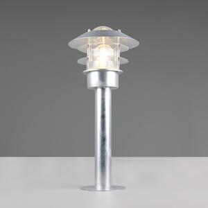 Trio Lighting Степенна лампа Ruvuuma, цвят цинк, височина 50 cm, метал, IP44, Затъмняване, Металик, Метал