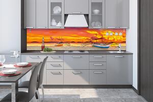 Фототапет за кухня - кораб 260 x 60 см
