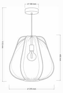 Brilagi - LED полилей на кабел ARVEN, 1x E27/8W/230V, Ø 37 см, бял