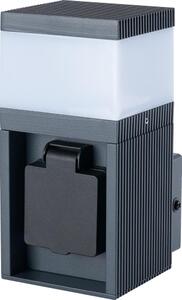 Brilagi - Външна лампа PILLAR със SCHUKO контакт 1xG9/11W/230V IP44 антрацит