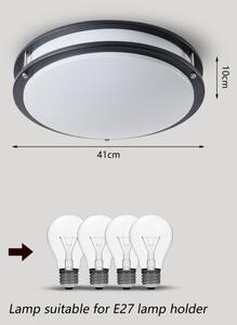 Brilagi - Плафон ELARO, 4 x E27, макс. 40 W, 230 V, Ø 41 см, черен