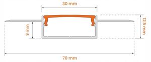 Комплект 1x LED лента със сензор FLEX LED/3,6W/4xAA 2 m + 2x вграден профил 1 m