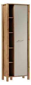 Шкаф за книги MENTA 66x200x37 см дъб wotan/сив