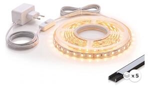 Комплект 1x LED лента MYLIVING LIGHTSTRIP LED/22W/230V 5m + 5x вграден профил 1 m
