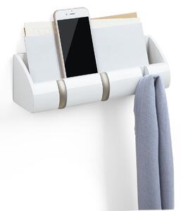 UMBRA Стенен органайзер с 3 бр. закачалки “CUBBY MINI“ - цвят бял