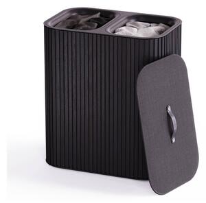 Черен бамбуков кош за пране 2x45 l Tota Luxe – Joseph Joseph