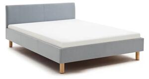 Синьо /сиво единично легло 120x200 cm тапицирано без ламелно дъно Lena – Meise Möbel