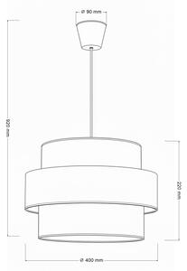 Brilagi - Висяща лампа на кабел SPACE 1xE27/60W/230V диаметър 40 см бежова/кремава