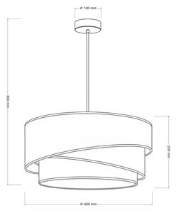 Brilagi - Полилей с кабел ARROW 1xE27/60W/230V Ø 45 см кафяв