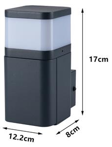 Brilagi - Външна стенна лампа с SCHUKO контакт PILLAR 1xG9/11W/230V IP44 антрацит