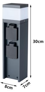 Brilagi -външна лампа с 2 SCHUKO контакта PILLAR 1xG9/11W/230V IP44 антрацит