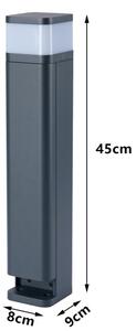 Brilagi -Външна лампа с 2 SCHUKO контакта PILLAR 1xG9/11W/230V IP44 антрацит