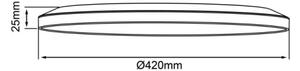 Brilliant - LED димируем плафон SORELL LED/24W/230V 3000-6500K диаметър 42 см + с дистанционно управление