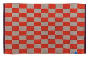 Оранжев/бежов килим за баня за душ от органичен памук 50x80 cm Retro – Mette Ditmer Denmark