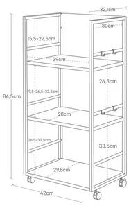 Черен метален подвижен стелаж 42x84,5x32 cm Tower – YAMAZAKI