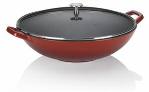 Червен чугунен тиган WOK , ø 36 cm Calido - Kela