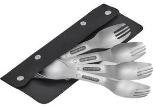 Вилици в комплект 4 бр. от неръждаема стомана в сребрист цвят Spork – Black + Blum