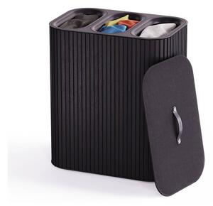 Черен бамбуков кош за пране 3x30 l Tota Trio Luxe – Joseph Joseph