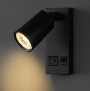 LED Стенен спот с USB CHARGE LED/5W/230V бял