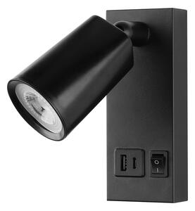 LED Стенен спот с USB CHARGE LED/5W/230V бял