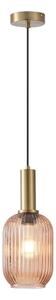 Пендел 1xE27/15W/230V кафяв Ø 13 см