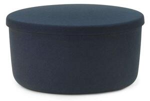 Normann Copenhagen - Hide Storage Pouf Large Steel Blue Normann Copenhagen