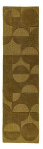 Тъмнозелена ръчно изработена вълнена пътека 60x230 cm Gigi – Flair Rugs