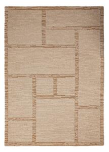 Ръчно изработен вълнен килим в естествен цвят 140x200 cm Harris Modula Wool – Flair Rugs