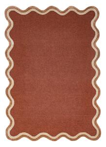 Теракотен ръчно изработен килим със смес от вълна 120x170 cm Rivo Wool – Flair Rugs