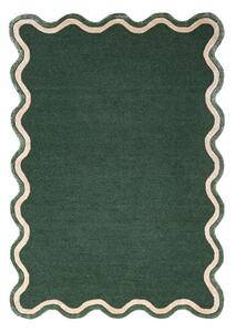 Тъмнозелен ръчно изработен килим със смес от вълна 120x170 cm Rivo Wool – Flair Rugs