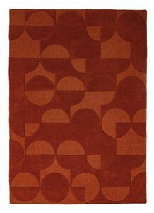 Теракотен ръчно изработен вълнен килим 120x170 cm Gigi – Flair Rugs