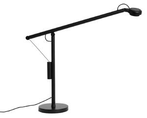 HAY LED лампа за бюро Fifty-Fifty, черна, 45 см, с регулиране на яркостта, Затъмняване, Черен, кабинет / офис, Алуминий, Дизайн