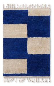 Ferm LIVING - Mara Knotted Rug S Bright Синьо/Off -Бяло ferm LIVING