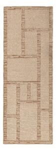 Ръчно изработена вълнена пътека в естествен цвят 80x230 cm Harris Modula Wool – Flair Rugs