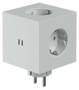 Avolt Stikdåser - Square 2 Socket Extender w/30W Dual USB-C Gotland Gray Avolt