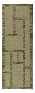 Зелена ръчно изработена вълнена пътека 80x230 cm Harris Modula Wool – Flair Rugs