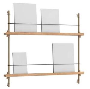 Moebe - Magazine Shelving Oak/Warm Grey Moebe