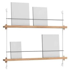 Moebe - Magazine Shelving Oak White Moebe