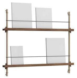 Moebe - Magazine Shelving Smoked Oak/Warm Grey Moebe