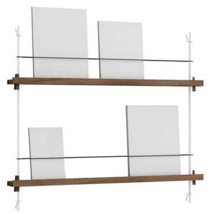 Moebe - Magazine Shelving Smoked Oak White Moebe