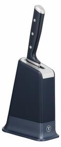 Кухненски нож Tefal K297S244, 20 см, Неръждаема стомана, Поставка с вградено точило, Предпазител за пръсти, Черен