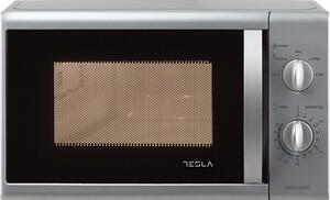 Микровълнова фурна Tesla MW2030MS, 700W, 20 литра, Размразяване, Загряване, Таймер, Сребрист